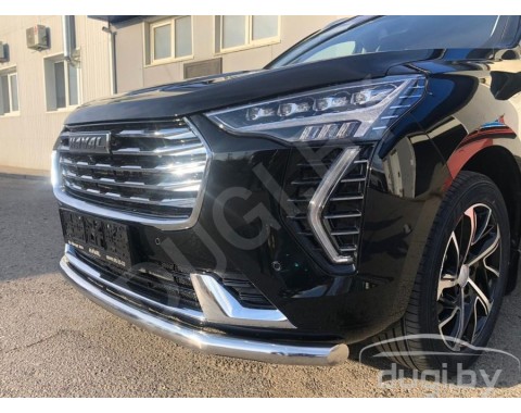 HAVAL JOLION 2021-н.в. защита переднего бампера одинарная труба d60 из нержавеющей стали 